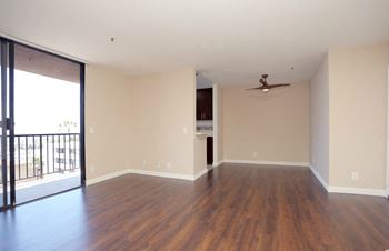 Large living area with balcony